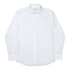 John Henric White Cotton Dress Shirt Size 15.75 / 40